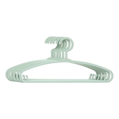 5Five 6 Cintres enfant en plastique vert H.13 x L.28 cm