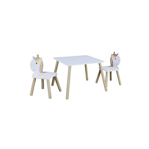 Home Deco Kids Table & 2 Chaises Enfant Licorne Lily 55cm