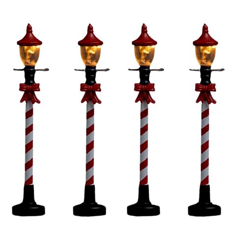 Feeric Light & Christmas Lot de 4 Lampadaires à Led Village 10cm