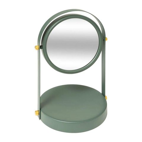 5Five Miroir de salle de bains grossissant et pivotant à poser, vert ficus, Duo