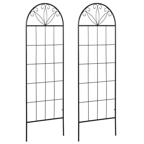 Outsunny Treillis de jardin lot de 2 supports pour plantes grimpantes - dim. 51L x 152H cm - métal époxy