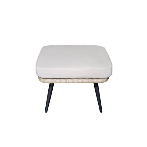Concept Usine Repose-pieds extérieur avec coussin beige BELLAVISTA