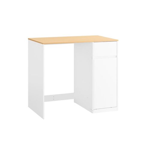 Sobuy Meuble De Buanderie à un tiroir - Blanc - 100x60x90cm - Minimaliste - BZR217-NW
