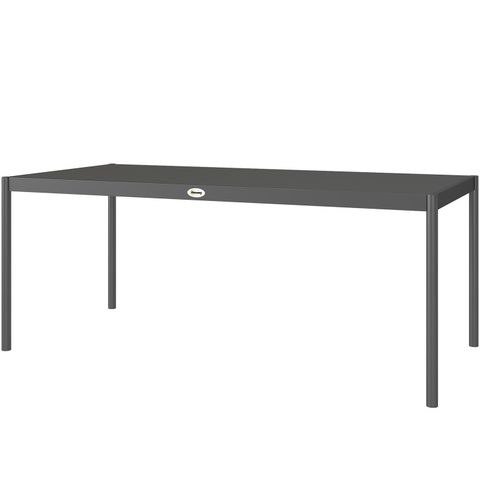 Outsunny Table de jardin 8 personnes rectangulaire plateau effet lattes acier époxy