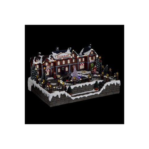 Feeric Light & Christmas Village de Noël Fontaine Ville 38cm