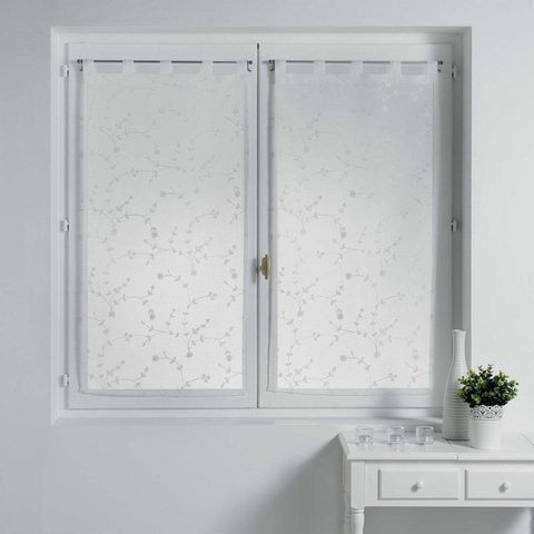 Douceur d'Intérieur Paire de voilages petite fleur 60x90cm