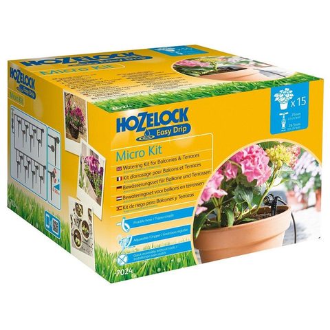 Hozelock Micro Kit d'arrosage automatique pour traiter jusqu'à 15 jardinières 4mm