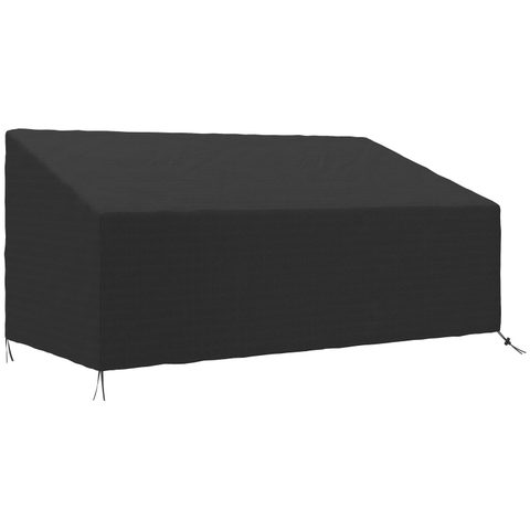 Outsunny Housse canapé exterieur 3 places - housse salon de jardin - dim. 218x111x63/101cm - polyester haute densité