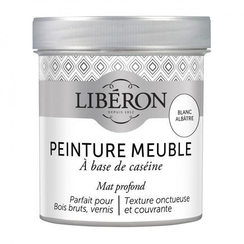 Liberon Peinture meuble et boiserie Caséine blanc albâtre mat 0.5 l