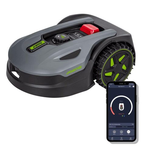 Vito Robot Tondeuse sans fil 800m2 Brushless 3 Lames Coupe 180mm Retour station automatique Mulching