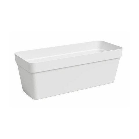 Artevasi Jardinière CAPRI - Plastique - Blanc - Rectangulaire - L49 9 x P20 x H18 1cm