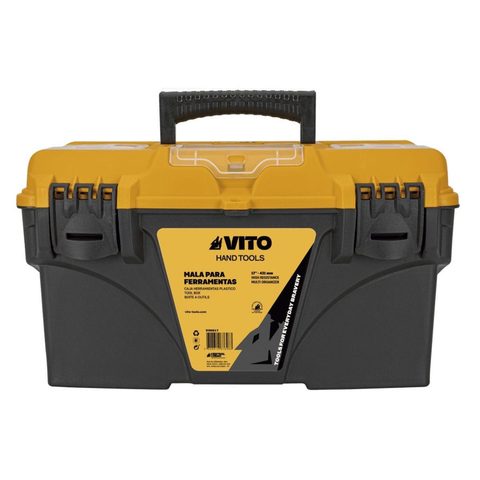 Vito Boite à outils vide 18 43.2 x 25 x 23.8 cm - Caisse à outils 3 organiseurs et porte outils Amovible