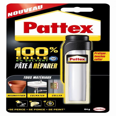 Pattex Pâte à réparer 100% colle tube 64g
