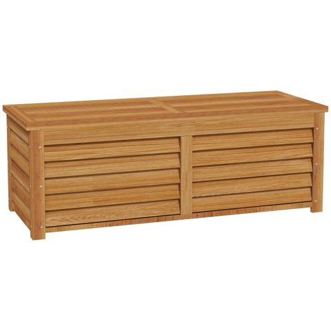 Outsunny C de rangement extérieur 176L - dim. 130L x 50l x 45H cm - poignée - bois