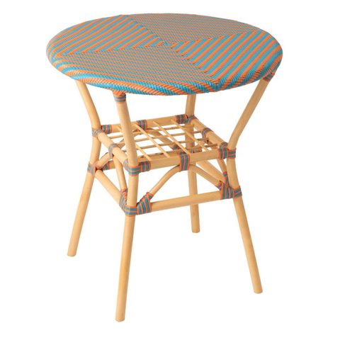 J-line Table à Manger en Rotin Geo 75cm