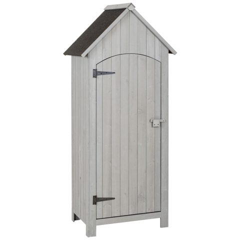Outsunny Armoire abri de jardin remise pour outils 3 étagères porte loquet toit pente bitumé dim. 77L x 54l x 179H cm bois sapin pré-huilé