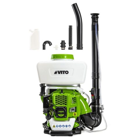 Vito Pulvérisateur Thermique Atomiseur 14L - 2T 43 CC - Pulvérisateur Poudres & Liquides Portée 12m - Jardinage, Agriculture