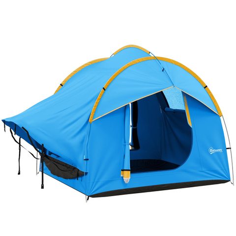Outsunny Tente arrière hayon véhicule 4 personnes - auvent pour voiture 3 portes et fenêtre en maille