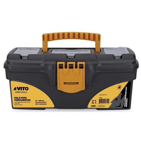 Vito Boite à outils 13 32 x 16.5 x 13.6 cm - Caisse à outils 3 Organiseurs et Porte outils Amovible