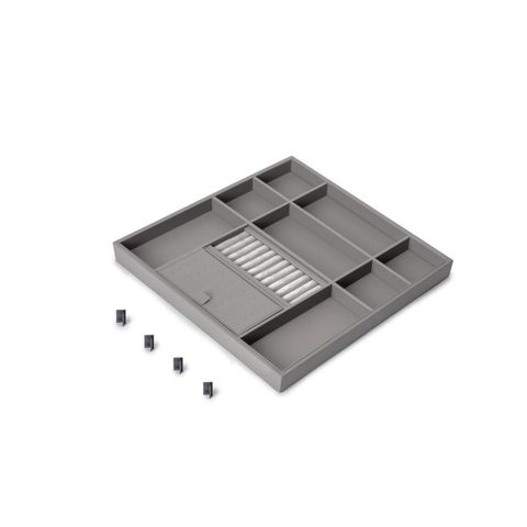 Emuca Tiroir organisateur pour placards et commodes Quartz - 440 (M60) - Eco-pelle et bois