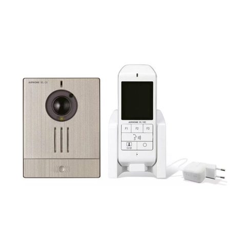 Aiphone Carillon vidéo sans fil DECT WL11, écran 2,4 pouces, caméra orientable, portée 100 m