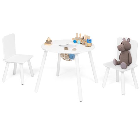 Id Market Table + 2 chaises enfant candice avec espace de rangement en bois