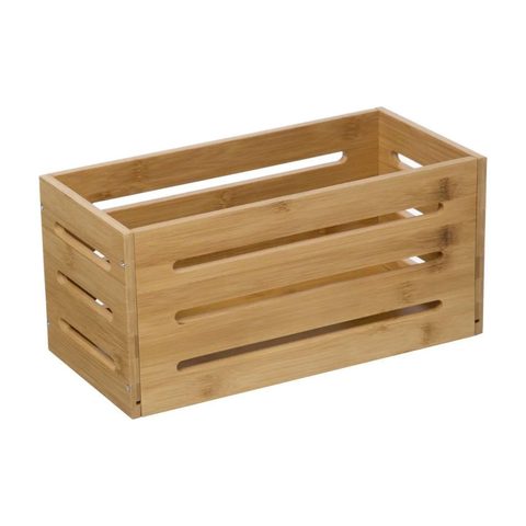 5Five Panier de rangement salle de bains en bambou l.15 x H.15 x P.31 cm