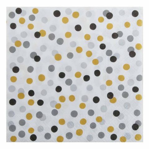Homea Lot de 20 Serviettes en Papier Confettis 33x33cm