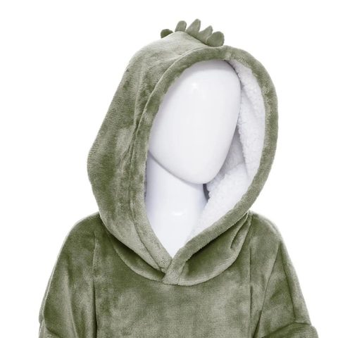 Atmosphera Kids Plaid Sweat Capuche Enfant Dino 60x95cm