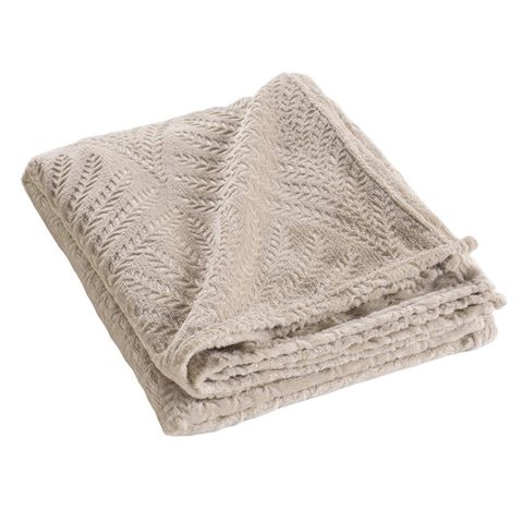 Douceur d'Intérieur Plaid uni en flanelle nelia 125x150cm