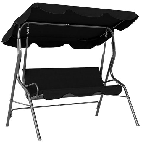 Outsunny Balancelle de jardin 3 places coussins assise dossier