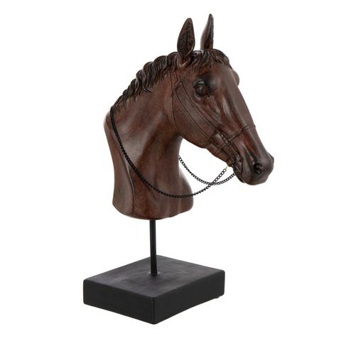 J-line Tête de Cheval sur Socle Ronny 35cm