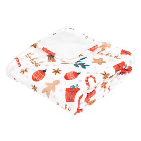 Feeric Light & Christmas Plaid de Noël motif pain d'épice - 130 x 180 cm
