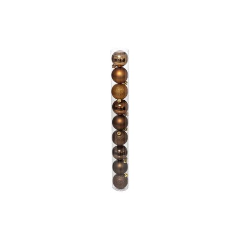 Feeric Light & Christmas Assortiment de boules de noël bronze ∅60mm - 9 pièces