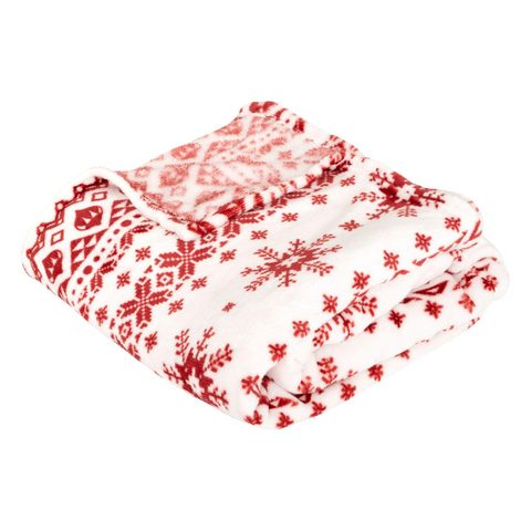 Feeric Light & Christmas Plaid de Noël motif Scandinave - 130 x 180 cm