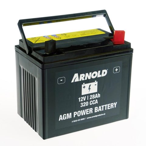 Arnold Batterie AZ108/AGM U1R-320 SLA pour tracteur tondeuse, + terminal droite