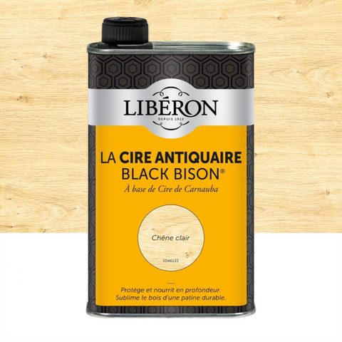 Liberon Cire liquide antiquaire black bison pour meubles chêne clair 500ml