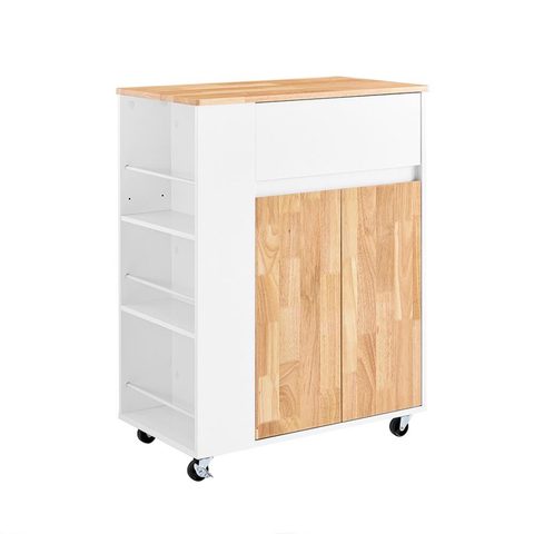 Sobuy Chariot De Cuisine à un tiroir - Blanc - 70x40x90cm - Nordique - FKW132-NW