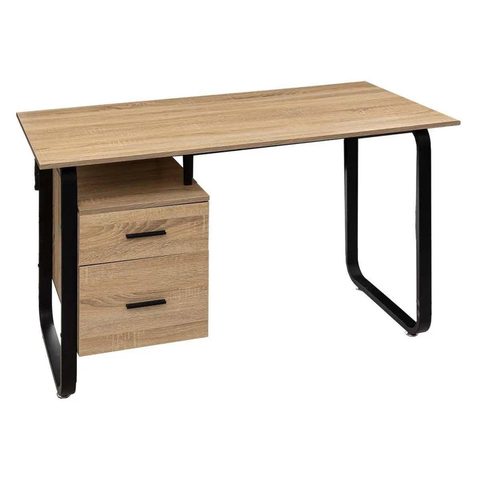 5Five Bureau effet bois 2 tiroirs H.75 x L.120 x P.60 cm Baja