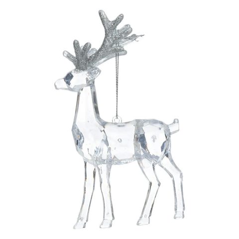 Feeric Light & Christmas Suspension de noël renne transparant 14cm