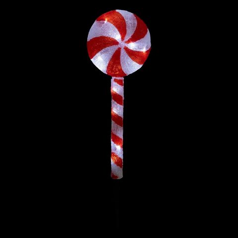 Feeric Light & Christmas Décoration Lumineuse Solaire Sucre d'Orge 65cm