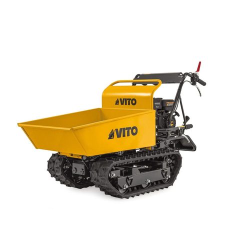 Vito Mini Dumper à chenilles Moteur Loncin 196Cm3 Essence 6.5CV - Brouette à chenilles Transport Charge 300kg 4.8KW Chantier