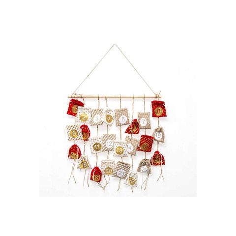 Feeric Light & Christmas Décoration de Noël Calendrier Vintage 60cm