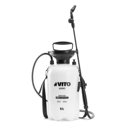 Vito Pulvérisateur de Jardin 5L Produits Corrosifs, Alcalins Régulateur de pression