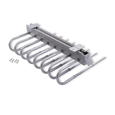 Emuca Porte-pantalons extractible Keeper pour montage côté gauche finition gris métallisé