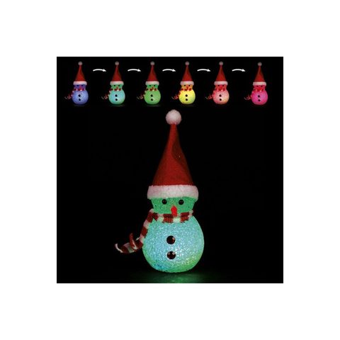 Feeric Light & Christmas Décoration Lumineuse Bonhomme de Neige 10cm