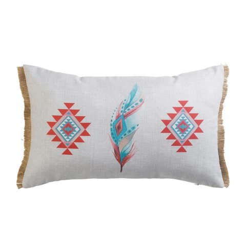 Douceur d'Intérieur Coussin à franges ayanna 30x50cm