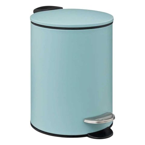5Five Poubelle de salle de bains 3L à pédale, bleu artic