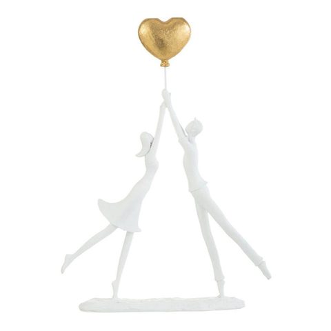 J-line Statuette Déco Couple Debout Cœur 37cm