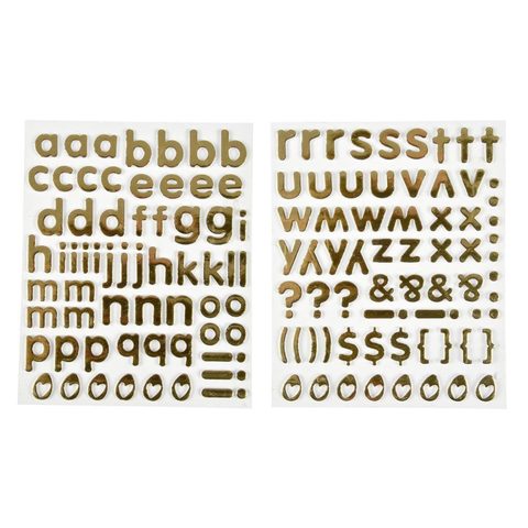 Artdesign Lot de 2 Planches de Stickers Alphabet 2cm